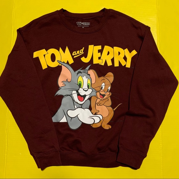 Tom And Jerry Graphic Burgundy Graphic 